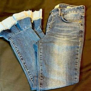 William Rast by Justin Timberlake Skinny Ankle Jeans with Ankle Ruffle 28